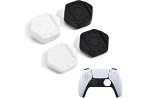 DLseego 4PCS Thumb Grips Caps for Xbox One X S PS5 PS4 PlayStation DualSense Switch Pro Wireless Controller Steam Deck, Soft 