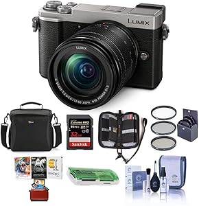 Panasonic Lumix DC-GX9 20.3MP Mirrorless Camera with 12-60mm F3.5-5.6 Lens, Silver - Bundle with Camera Bag, 32GB SDHC U3 Card, Cleaning Kit, Card Reader, 58mm Filter Kit, Mac Software Pack and More