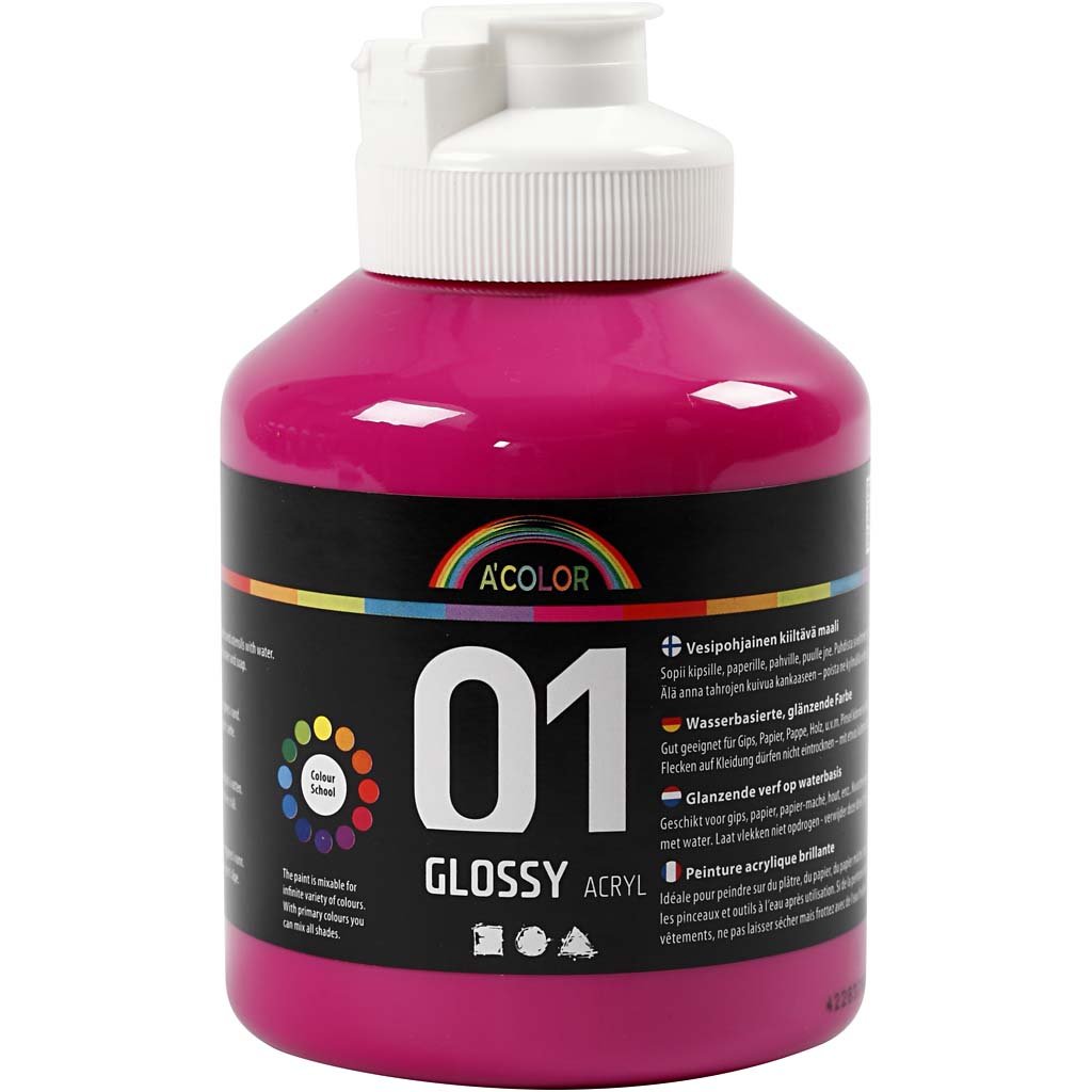 A Color Acrylic Paint Pink 01 Glossy 500ml Amazon co uk Welcome