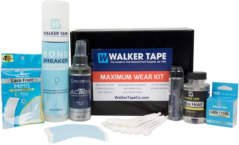 Maximum Wear Kit Action- Ultra Hold adhesive Bond Breaker Max Hold- Lace Front tape