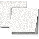 LETRLYK 2 Pack Sticky Notes 3x3 Inches, Bright Cute Strong Sticking Power, Easy to Post for Home, Office, 80sheets/Pads, Leopard Print