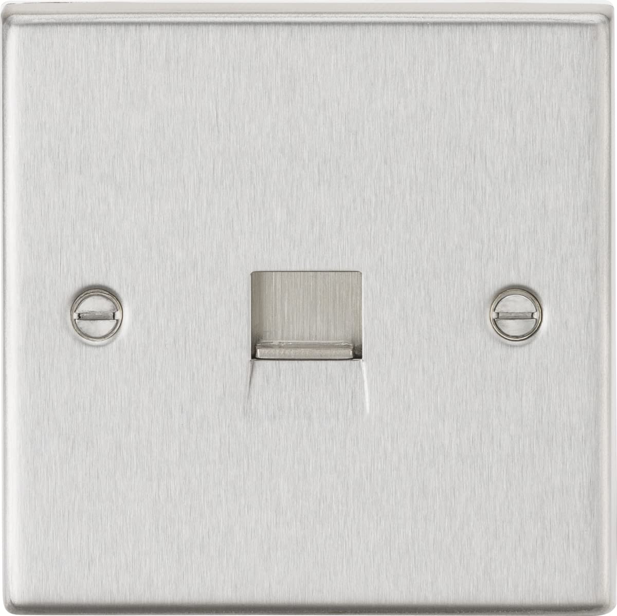Knightsbridge CS73BC Telephone Master Outlet, Square Edge Brushed Chrome
