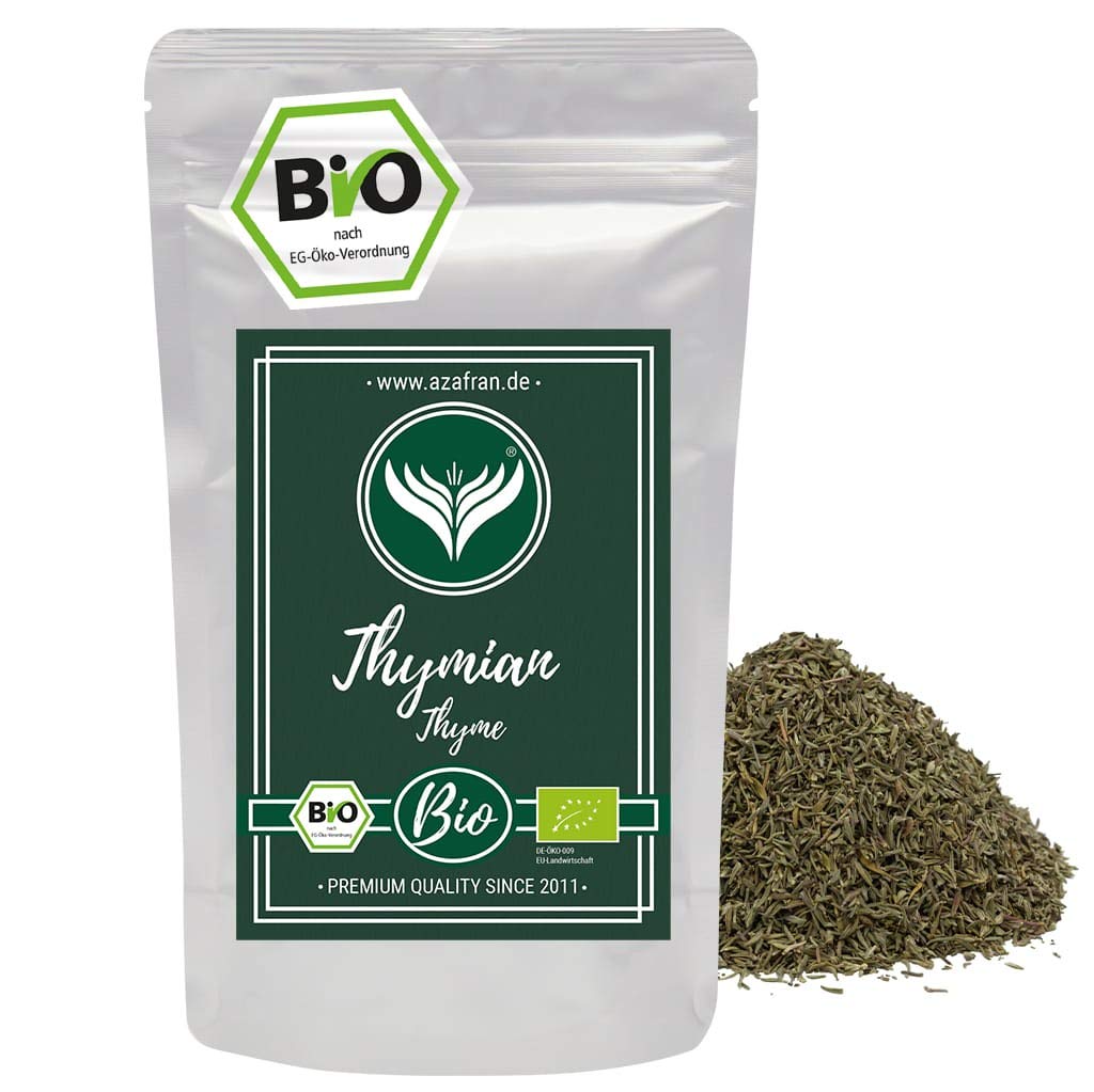 Azafran BIO Thymian getrocknet und gerebelt - Perfekt auch als Thymian Tee 250g: Amazon.de: Lebensmittel & Getränke