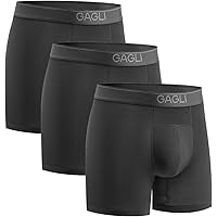 ZAKIRA Boxer Uomo In Tencel Modal – 3 Pezzi, Slip Elasticizzati, Traspiranti, Morbidi E Ad Asciugatura Rapida – Taglia S, Blu Navy - 3