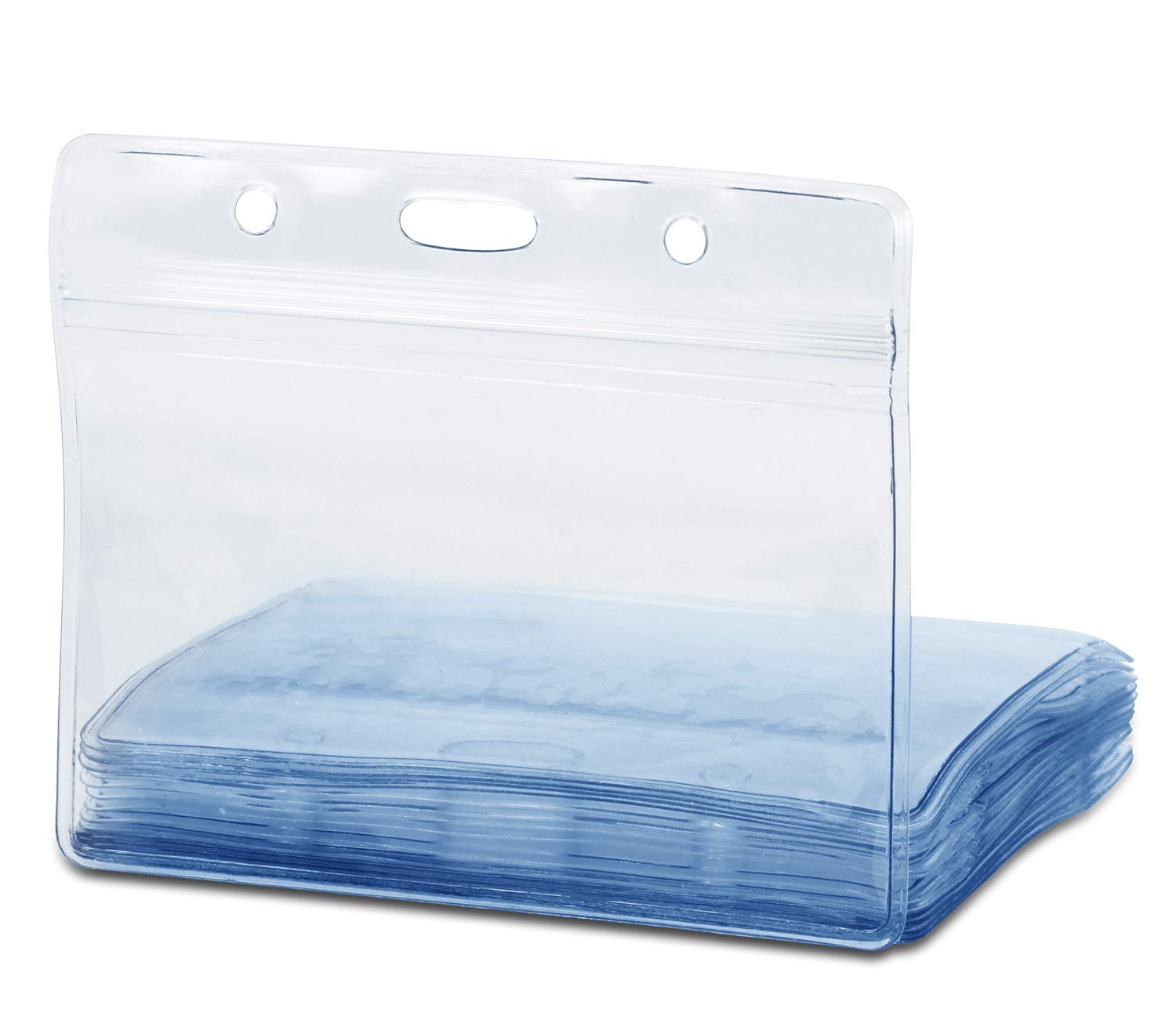 Nekava 10 x transparent and flexible card sleeves provides ideal protection against dust and water and is ideal as an ID card holder, card holder or name badge