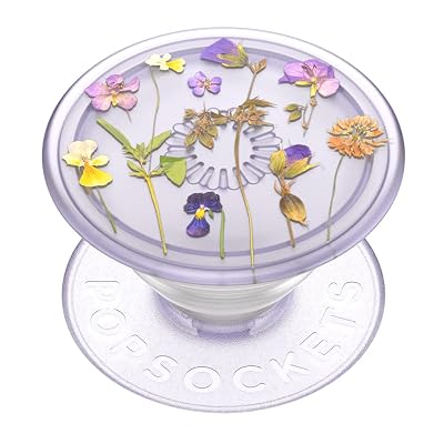 PopSockets Adhesive Phone Grip, Holder, Phone Stand, Plant-based - Purple Fields