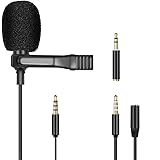 Neewer Professional Lavalier Lapel Microphone, Omnidirectional Plug&Play Microphone Compatible with iPhone Android Smartphone