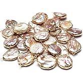 Zotoone 5 Pcs Natural Pearl Pendants Irregular Freshwater Pearl Pendant Charms for Jewelry Making Necklace Bracelet DIY Gift