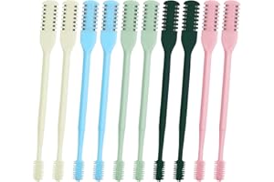 Nailand 10 PCS 2-in-1 Nasal Hair Cutter,Double Sided Nose Hair Knife,Upgrade Double Sided Nose Hair Knife,Nasal Hair Cutter for Men Women, Soft Cleaning Brush (5 Colors)