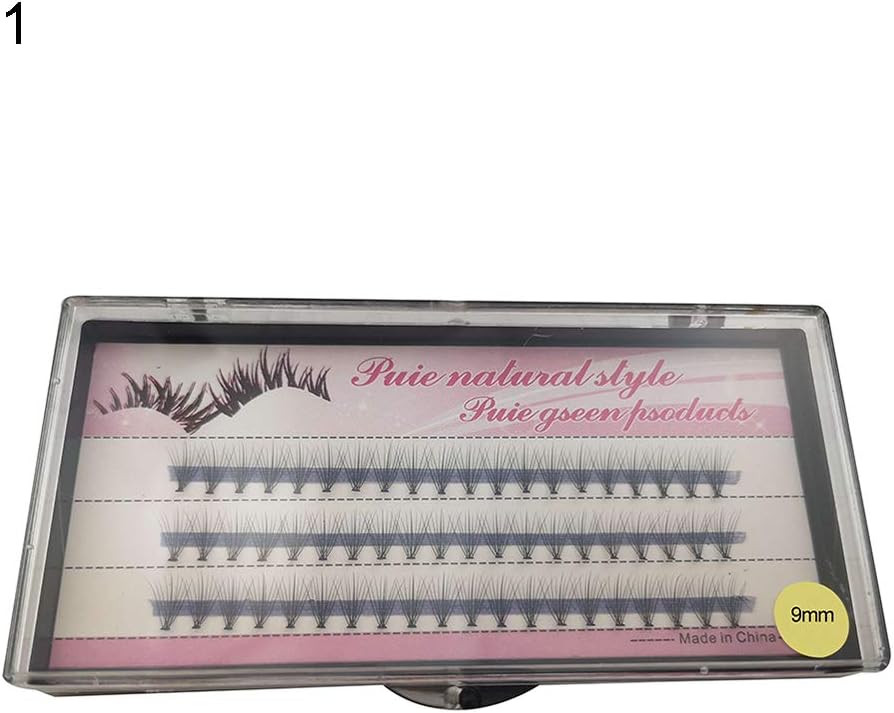 AchidistviQ-60Pcs Professional Women Thick Fake Eye Lashes Clusters Grafting False Eyelashes - 9mm