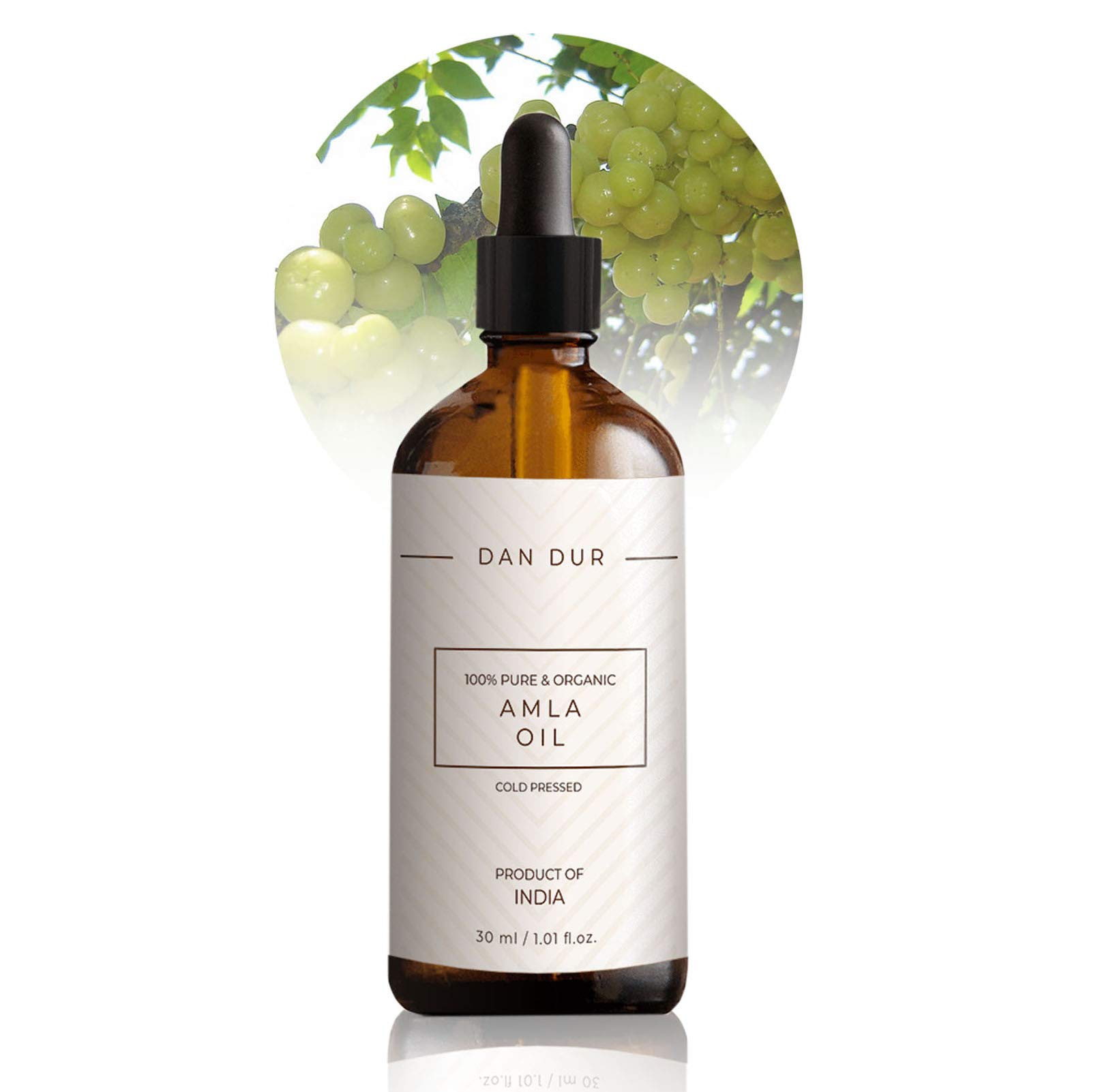 100% Pure Organic Amla Oil by Dan-Dur, BIO, Cold Pressed, Extra Virgin, Multi-Purpose Treatment, HAIR GROWTH, SOURCE OF VITAMIN C (100 ml)