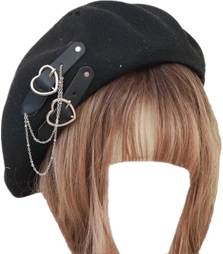Halloween Red Devil Horn Tail Painter Hat Lolita Beret Cap
