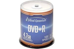 Optical Quantum DVD+R 4.7GB 16X White Inkjet Printable - 100pk Cake Box (FFP) OQDPR16WIPH-BX, 100 Discs