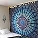 Jaipur Handloom Top Selling Psychedelic Peacock Mandala Tapestry A Perfect Hippie, Bohemian, Indian, Boho, Dorm, Hippy, Psychedelic, Wall Hanging (Queen (84 X 85 inches approx), Blue)