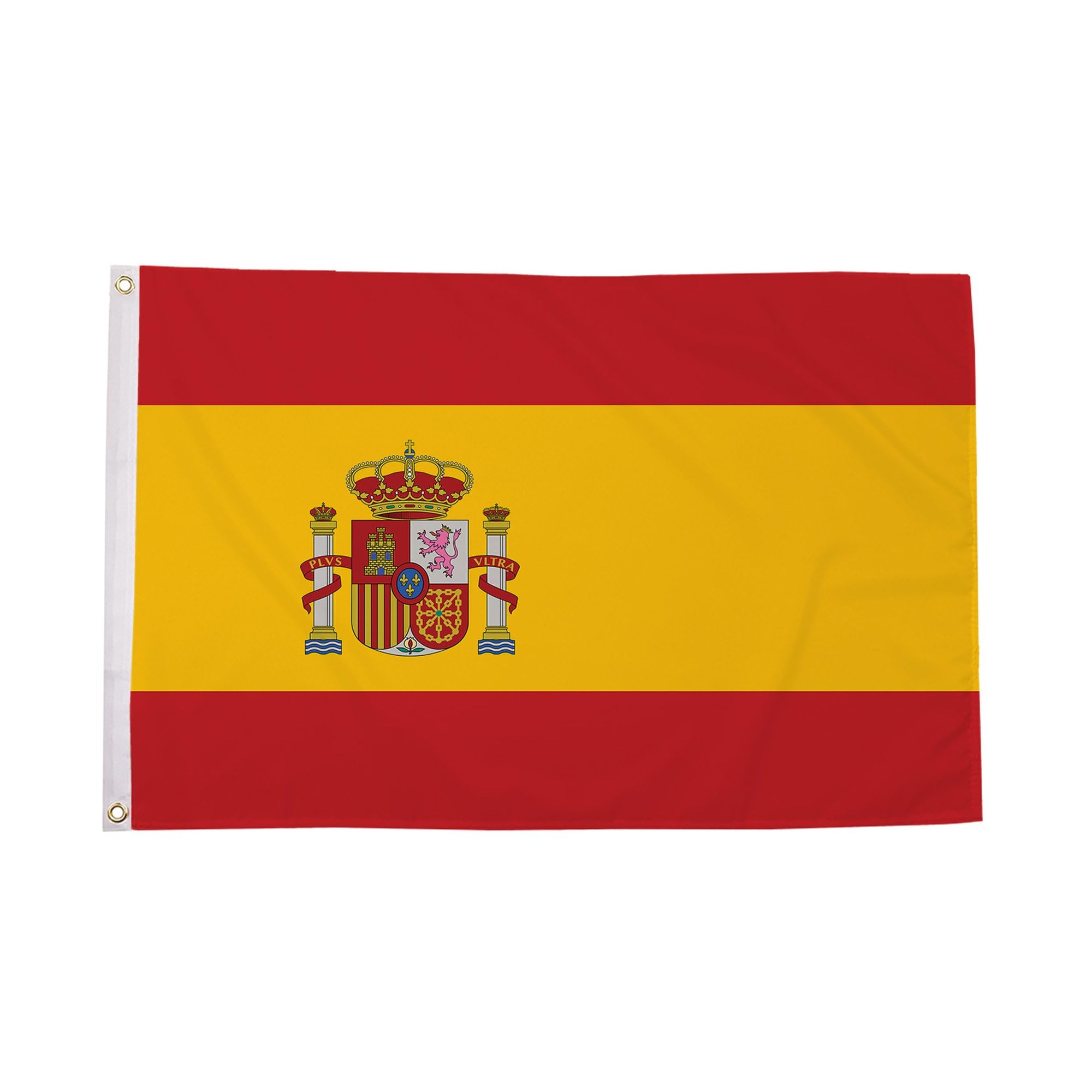 Flagtex Spain Flag with Crest Small 3ft x 2ft (90cm x 60cm) - Spanish State Flag with Coat of Arms, National Crest Flag, European Country Banner Display — image 1