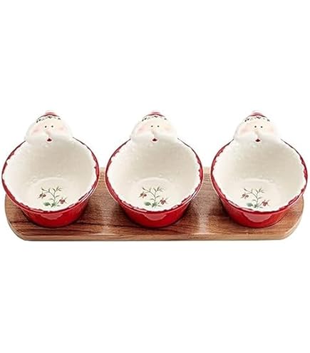 Mud Pie, Red, Christmas Tartan Metty Board & Dip Set, 6" X 17.75