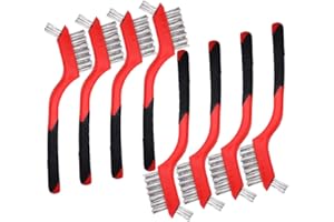 PAOTEEM 8pcs Premium Wire Brushes Set for Rust Removal, Paint Cleaning, and Metal Polishing - Versatile Tools for Automotive, Industrial, and Home Use - Durable Brass and Steel Brushes for Every Cleaning Task