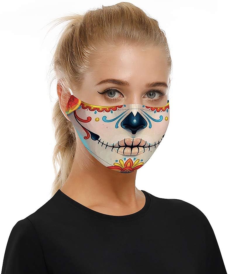 YQSB Face Mask Bandana Headband Skull 3D Magic Scarf Outdoor Cycling Multifunction For Men Women Child adult