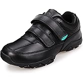 UOVO Boys School Shoes Uniform Black Dress Shoes for Kids