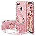 Google Pixel 2 XL Case, Glitter Bling Diamond Rhinestone Bumper Cute Pixel 2 XL Phone Case for Girls with Ring Kickstand Sparkly Protective Google Pixel 2 XL Case for Girl Women - Rose Gold/Pink