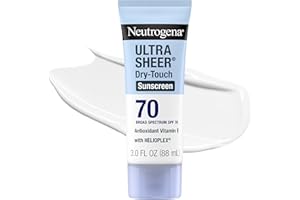Neutrogena Ultra Sheer Dry-Touch Sunscreen Lotion SPF 70, Broad Spectrum, Water Resistant 80 Min, Oil-Free, Oxybenzone-Free,