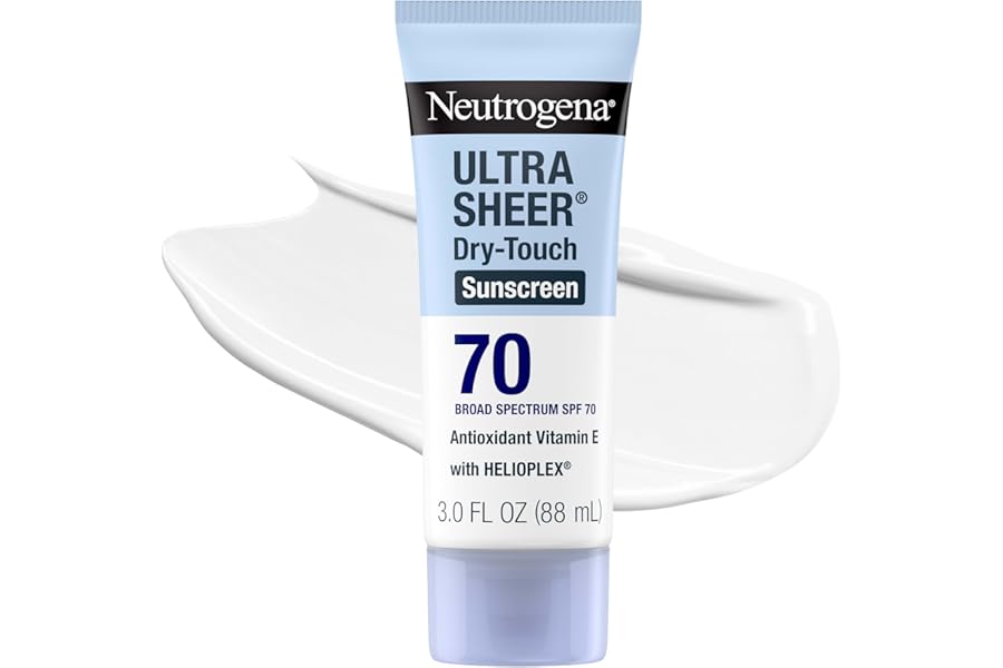 Neutrogena Ultra Sheer Dry Touch Sunscreen Lotion SPF 70 Broad Spectrum UVA UVB Protection Lightweight Water Resistant up to 
