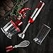 KOIOS Powerful 500 Watt Hand Blender Setting 6-12 Variable Speeds,4-in-1 Immersion Blender Includes Food Processor, BPA-Free Beaker and Stainless Steel Egg Whisk - Rose Red