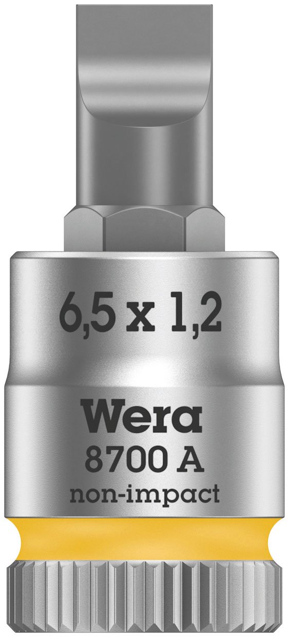 8700 A FL Zyklop bit Socket with 1/4" Drive, FL 1,2 x 6,5 x 28 mm