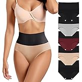 DAFANY Womens Tummy Control Underwear, High Waisted Stretch Full Coverage Brief Panty Soft Comfy Cheeky Panties