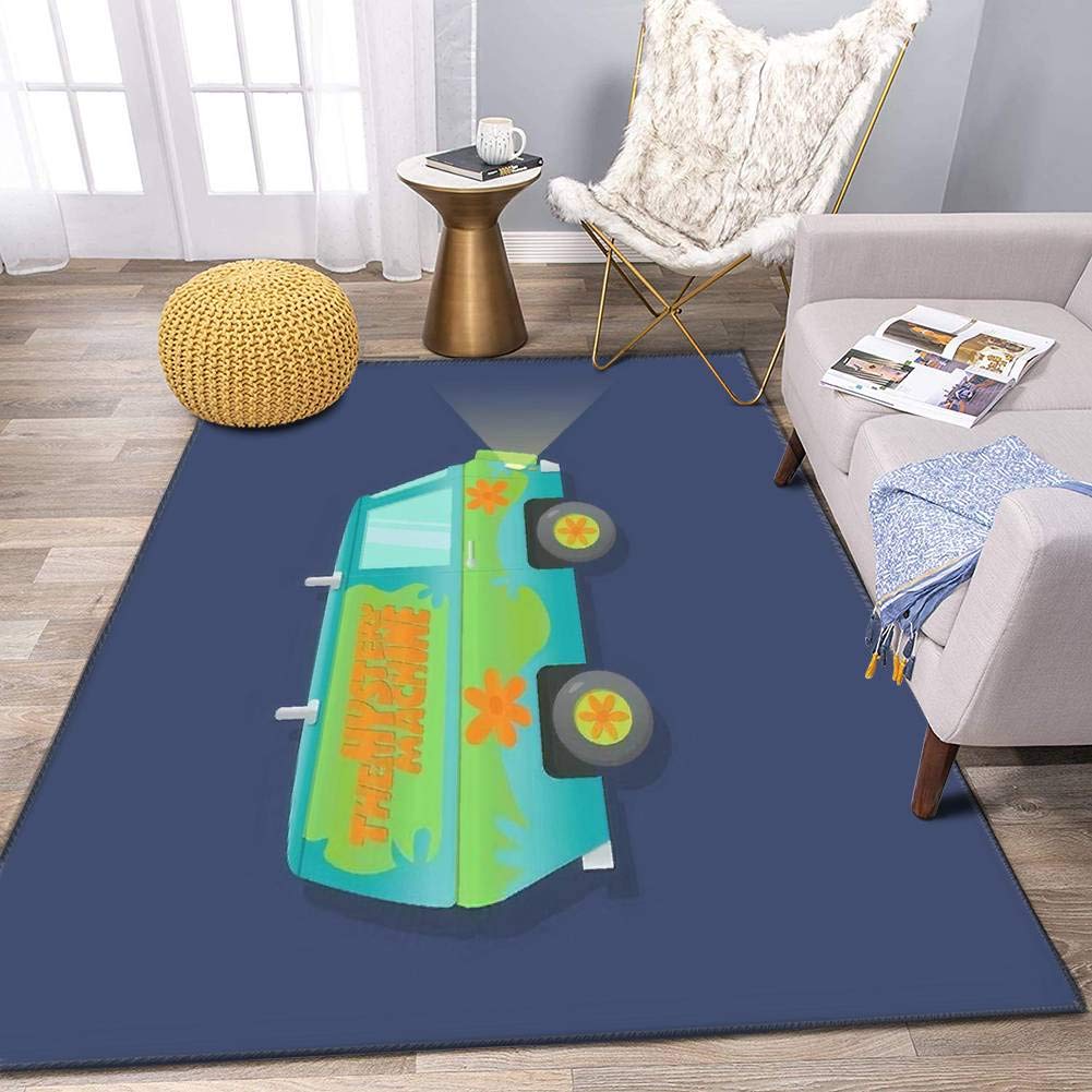 The Mystery Machine Area Rugs for Home, Bed and Living Room and Carpet for Hardwood Floor, Large Anti Slip Contemporary Rug for Floor Home Door