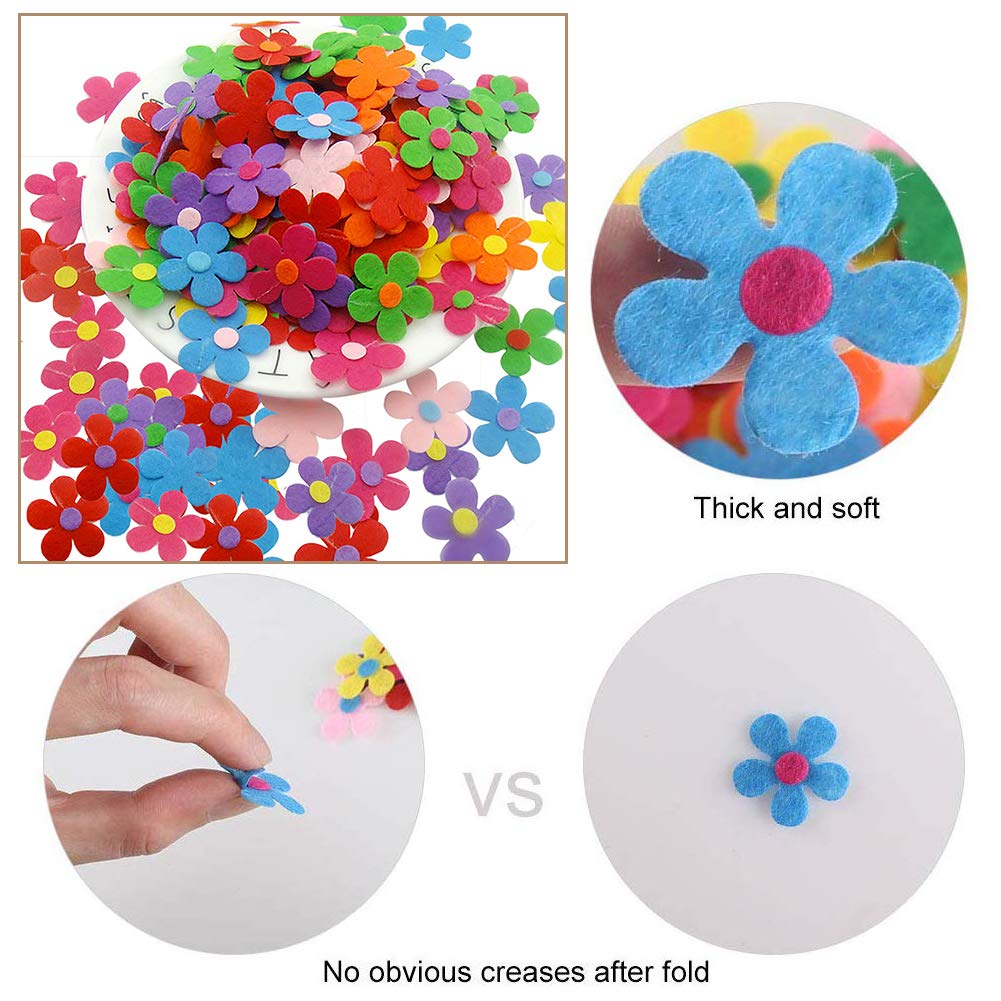 BESTZY Flor de Fieltro 200 Tabletas Fieltro Manualidades Flores de 