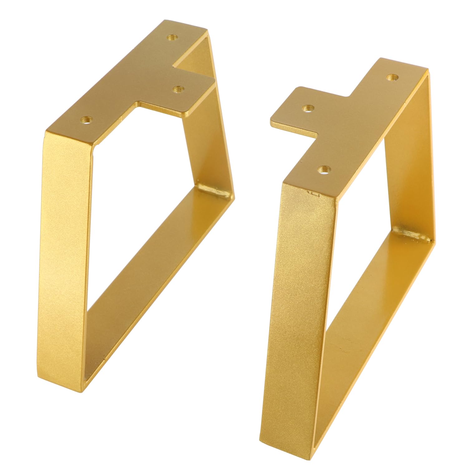 View 1 of ALXEH 8 Inch Trapezoid Table Legs Gold, DIY Furniture Metal Legs for Coffee Table, Bench Stool Cabinet Furniture Feet - Set of 2