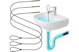 Drainsoon 30 Inches Drain Snake Hair Clog Remover, Upgraded Anti-break Metal Plumbing Snake with Nylon Coating, Sink Snake Drain Auger for Shower Drain, Kitchen, Bathtub Sink Cleaning (3 Pack)