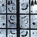 TMCCE 107 Piece Halloween Party Decorations Black Bats Spiders Window Clings Decals Stickers for Halloween Party Supplies Favor