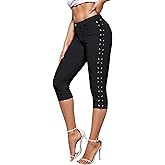 Hybrid & Company Women's Stretchy Slim Fit Denim Capri Jeans