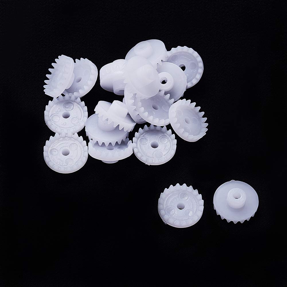 Othmro Plastic Gears, 20 Teeth Motor Gears Model C202A, 11mm Outer Diameter 4.7mm Thickness Plastic Gears for Car Robot Motor