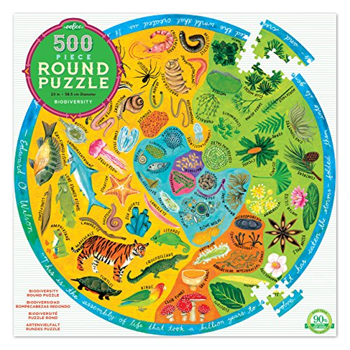 eeBoo Biodiversity Round Puzzle, 500 Pieces