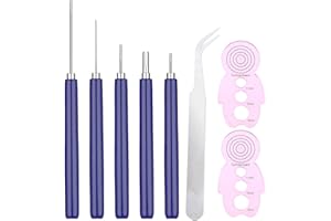Paper Quiling Tools Slotted Kits 5 Sizes Rolling Curling Quiling Needle Pen Curling Coaches Set for Paper