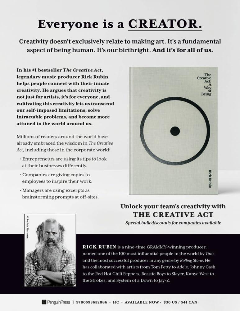 The Creative Act: A Way of Being The Creative Act: A Way of Being Hardcover Audible Audiobook Kindle Paperback Spiral-bound Audio CD