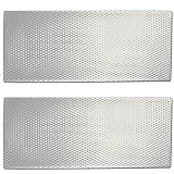 (Set/2) Easy Clean Stove & Counter Top Mat w/ Silver Non-skid Metal Surface