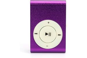 RGYBAO Clip On MP3 Player with Expandable Memory Slot High Fidelities Sound Builtin Battery for Music On The Go