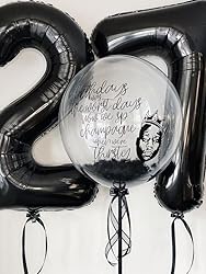 Black Number 7 Balloon 40 Inch, 7 Balloon