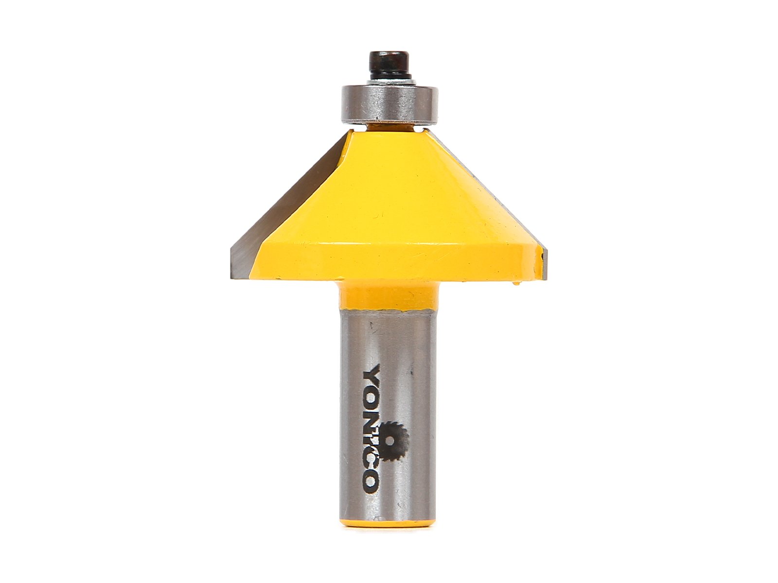 Yonico 13107 - Chamfer Edge Forming Router Bit, Chamfer Angle: 45 Deg., Cutting Height: 9/16" - 1/2" Shank — image 1