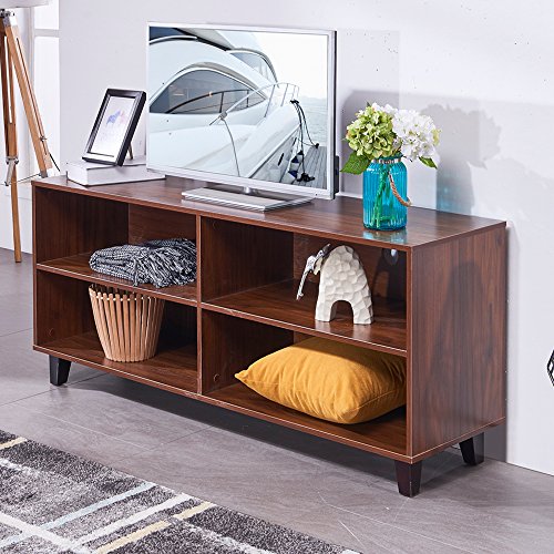image for DlandHome TV Stand WF-TVG001WT, 4-Cube, 58