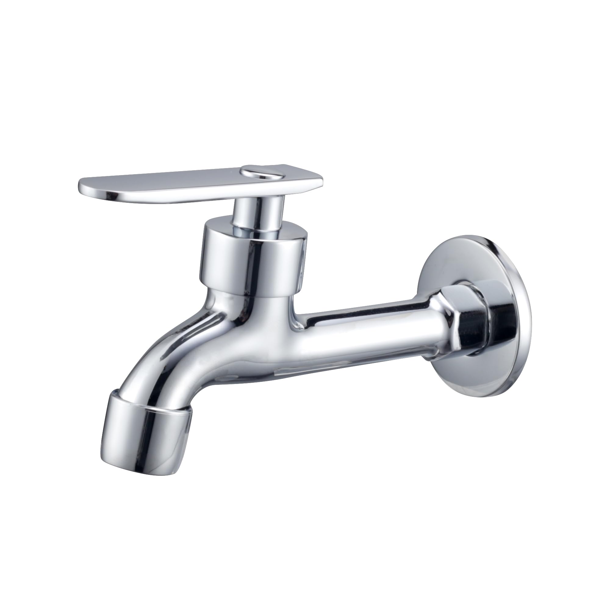 Lengthen Cold Water Tap G1/2 Interface Single Lever Facuet with Aerator Spout Lead Free Stainless Steel Wall Mount Tap for Kitchen Sink Mop Pool Garden Bathroom Garden