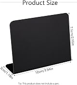 Fuyamp 20 Pcs Mini Chalkboard Signs 100x75mm L-Shape Table Sign view 2