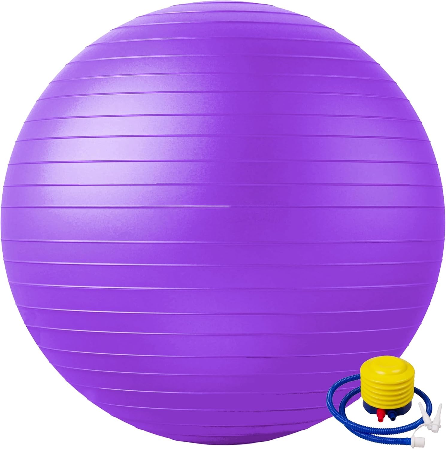 ONEX Gym, Yoga, Birthing, Pregnancy Ball Pilate Balance Balls with Pump, Anti-Slip & Anti-Burst,Fitness, Physical Therapy, Gym Office and Home Exercise 75cm (Purple)
