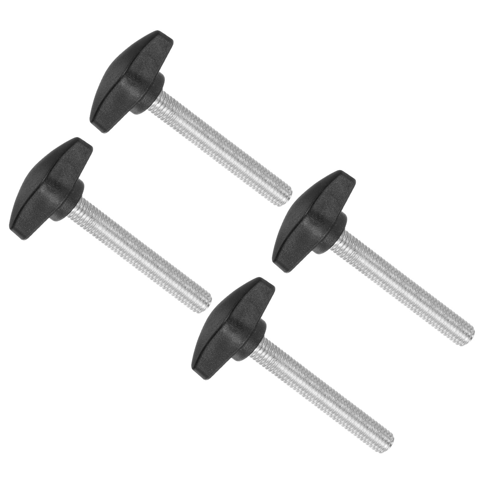 CoCud Tee Wing Knobs Thumb Screw, M8 x 50mm Male Thread, Plastic T Thumb Clamping Screw Threaded Stud Hand Knobs Grip, (Applications: for Machinery Lathes), 4-Pieces