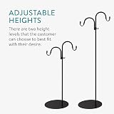 Navaris Adjustable Shepherds Hooks for Bird Feeders & Plants - 2 Bases view 8