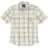 Carhartt Men's 106140 Loose Fit Midweight Short-Sleeve Plaid Shirt